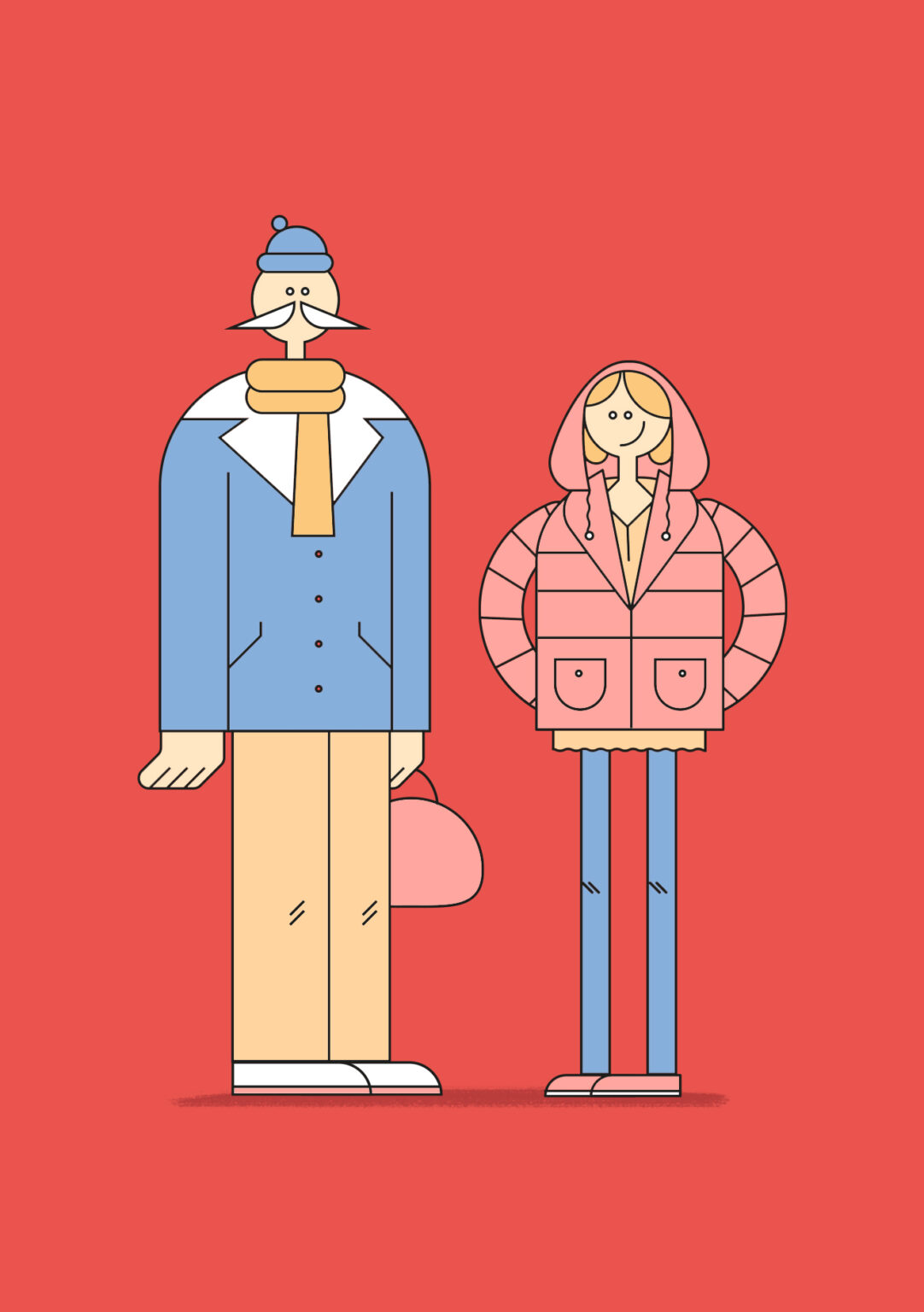 illustration de personnages _ homme et femme